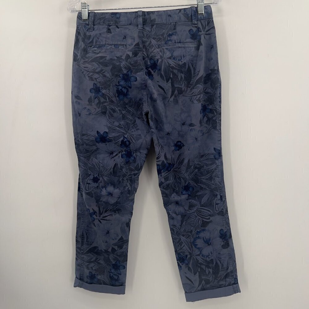 NWTGAP Girlfriend Chinos Blue Floral Pants Women's 2P NWT - Picture 4 of 10